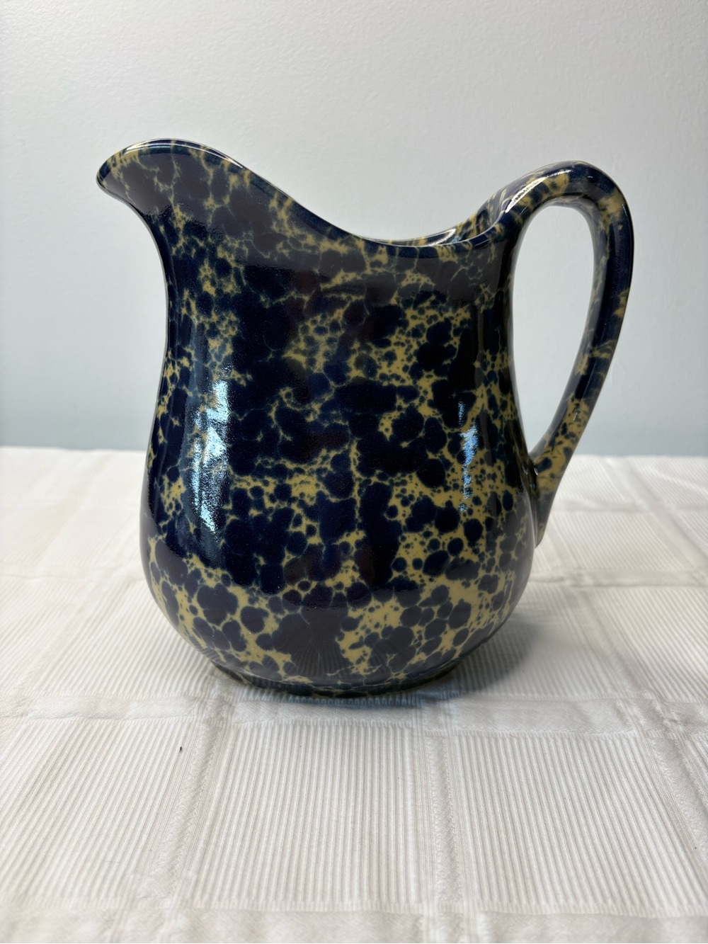 Bennington Pottery Blue Agate Large Pitcher 8”